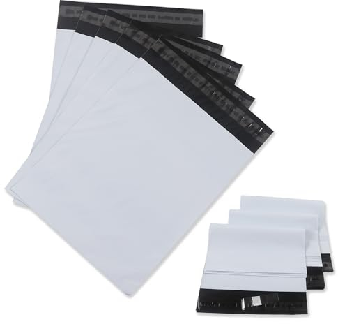 newlng Versandbeutel Versandtasche für Warensendung (weiß) Versandtüten für Kleidung Textilien Blickdichte Kunststoff, Selbstklebend,Wasserdicht und Reißfest17cmX30cm 30Stück (Verschiedenen Größen)