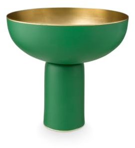 Pip Studio Hohe Schale Metall Matt Grün 23cm
