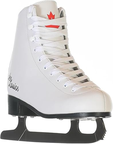 Canstar Lake Louise - Patins à glace - Design classique - Blanc - Patins de patinage artistique pour femmes, enfants et débutants, Blanc., 36 EU