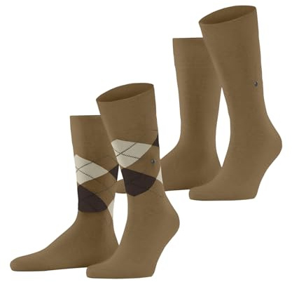 Burlington Everyday Mix Multipack M So coton fantaisie lot de 2 paires, Chaussettes Homme, Beige Brown Sugar 5152, 40-46