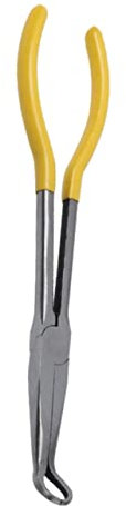 POPETPOP 1 Pieza alicate de cableado manual redondo largo apretones extra alicates de punta redonda rizar carpintería abrazadera que prensa pinza reparadora alicate extendido Yellow