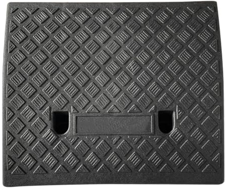 Rampe de Trottoir en PVC - 50 x 40 x 17 cm - Rampe de seuil de Porte - Rampe en Caoutchouc - Aide à l'entrée - Rampe en Caoutchouc pour marches d'une Hauteur de 17 à 20 cm - pour, Trottoir, Moto