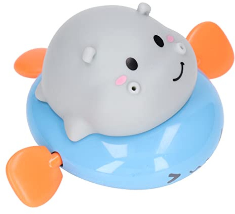 Jouet de bain pour bébé à remonter - Animal flottant - Baignoire flottante - Jouet de douche amusant pour salle de bain et piscine - Jouet amusant pour fille (hippopotame qui monte sur