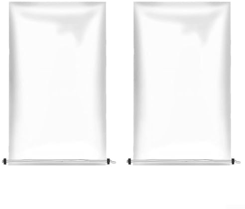 2 coperture in pellicola per piante con coulisse, borsa impermeabile in PE per proteggere il giardino di piante, arbusti e colture (140 x 200 cm)