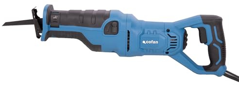 Cofan Sierra de sable con cable 1200 W, velocidad 2800 rpm, 30 mm, corte recto + 3 acciones pendulares, cambio de hoja sin herramientas, velocidad variable, 1 hoja de sierra incluida