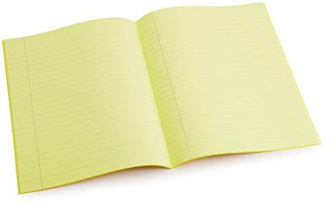 Crossbow Education Dyslexia Tinted Exercise Books - A4-10mm lined with margin - Yellow (10 Pack)