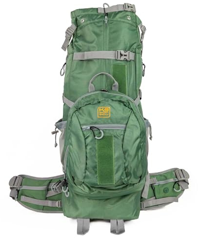 K9 Sport Sack Kolossus - Large, Myrtle Green - The Big Dog Backpack - Ideal for Dogs 20-22” Long - Fully Adjustable Pet Carrier - Doubles as a Professional-Grade 60L Hiking Pack