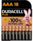 DURACELL Plus AAA Batteries (18 Pack) – Alkaline Batteries 1.5V – Up to 100% Extra Life with POWER BOOST Actives– Reliability For Everyday Devices – 0% Plastic Packaging – 10-Year Storage-LR03 MN2400