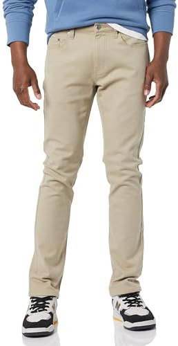 Amazon Essentials Jean Stretch Coupe Skinny - Couleurs abandonnées Homme, Brun Kaki Clair, 30W / 30L