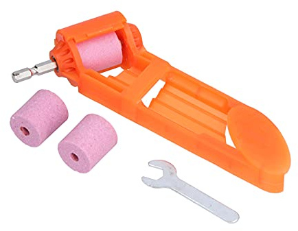 Tragbares Bohrer-Schleifgerät, Bohrer-Schärfer Korund-Schleifscheibe Tragbares Schärfwerkzeug zum Schleifen von Eisen-Bohrern