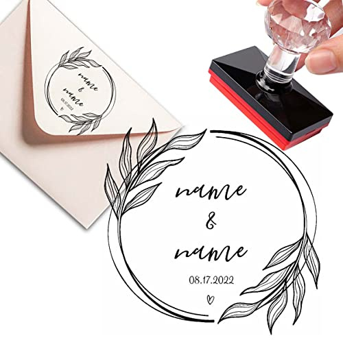 tampon encreur personnalisable Tampons Encreurs économies rustiques de jardin le timbre de　 cadeau mariage étiquettes personnalisées tampon entreprise