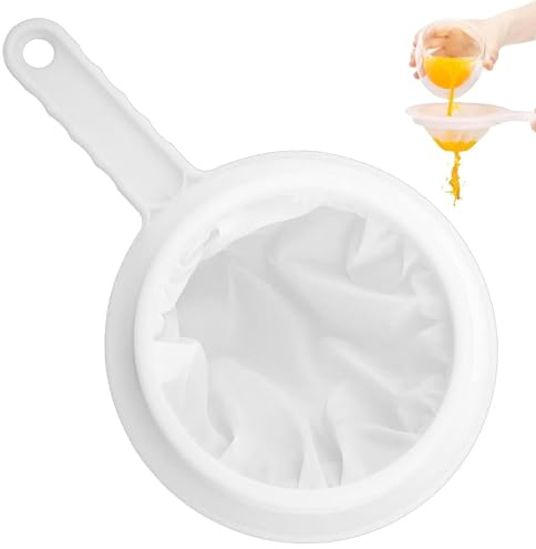 Fine Mesh Strainer Handheld Mesh Sieve Juice Strainer Household Sieve Fine with Handle Hook Food Filter for Juice Soy Milk Coffee Kitchen Sieve Set (400 Mesh)