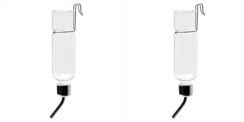 2 Stück Meerschweinchen-Wasserflasche, Anti-Überlauf-Tränke für kleine Haustiere, 350 ml Kaninchen-Trinkflasche, rostfreie Kleintier-Tränke, hängende Schweine-Frettchen-Wasserflasche für Meerschweinch