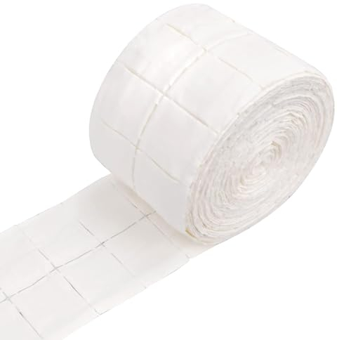 Compresses en Cellulose prédécoupés, Tampon sans Poussière de Beauté, Coton Cellulose Ongles Lingette Nettoyantes Non Pelucheuses pour Retirer le Gel, Lot de 500 Unités