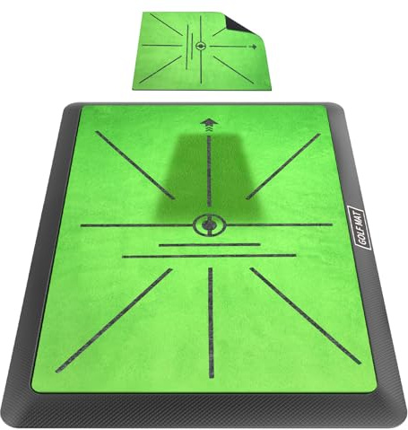 Golf Hitting Mat, Golf Practice Mat Outdoor Indoor for Training Chipping Show Swing Path, Golf Impact Turf Mat with Rubber Backing,Golf Accessories for Men,Gifts for Men/Dad/Husband