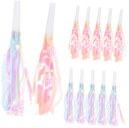 YARNOW 12piezas Matracas Para Fiestas Matracas Musicales Flecos De Colores Para Fiestas Deportivas Accesorios Para Infantiles Cumpleaños