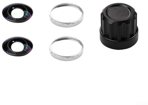 MeevrgR Juego de lentes intercambiables para lentes de vidrio óptico X5 con anillos de aleación de aluminio y herramienta de extracción mejorada Clare y versatilidad (plata)