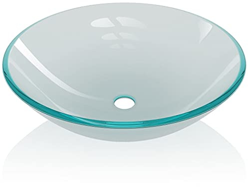 Generico Lavandino in Vetro Temperato 42cm Smerigliato,Articoli di ferramenta,Prodotti Idraulici,Articoli Idraulici,Lavandini,Lavandini Bagno,Bianco,6.9 kg,142230