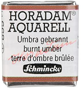 Schmincke – HORADAM® AQUARELL - feinste Künstler-Aquarellfarben, 668 Umbra gebrannt, 14 668 044, 1/2 Näpfchen