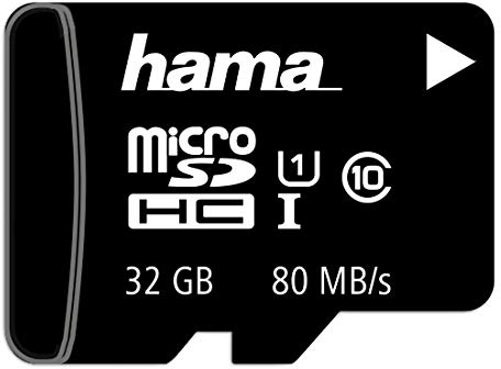 Hama microSD | microSDHC | microSDXC Karte 32GB 100MB/s Übertragungsgeschwindigkeit Class 10 microSD Speicherkarte im Mini-Format Mini SD z. B. für Android Handy, Smartphone, Tablet, Nintendo UHS-I