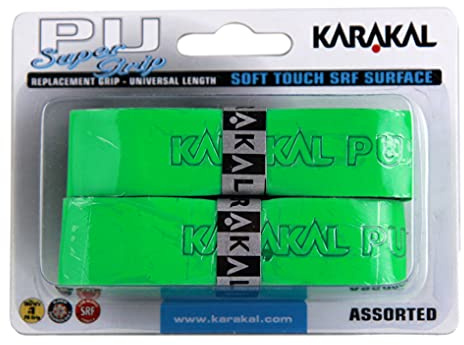 Karakal Lot de 2 poignées de rechange en PU pour raquette de tennis, squash, badminton - Vert