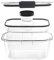 Rubbermaid Brilliance Salatbehälter für Lebensmittel, mitteltief, 4,7 Tassen, transparent