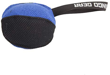 DINGO GEAR - Palla da addestramento in Tela Francese - Rotonda - 11 cm - Blu/Nero