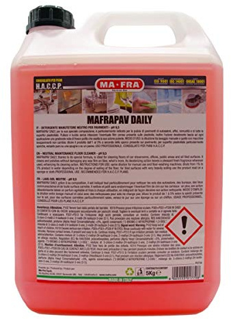MAFRAPAV DAILY 5 KG -detergente manutentore neutro per pavimenti piastrellati
