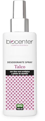 BIOCENTER Desodorante Natural Spray - TALCO - Ecológico y Vegano