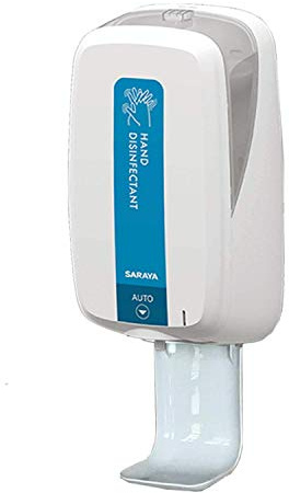 Saraya UD-1600 Distributeur automatique à capteur sans contact avec bac d'égouttement pour 1,2 l de savon ou désinfectant Saraya