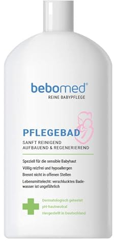 bebomed Pflegebad 525 ml | Sanfte Pflege der Babyhaut – auch bei bestehenden Allergien | Besonders hautverträglich und völlig reizfrei