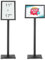 VEVOR Informationsständer mit Metallsockel 420 x 297 mm Infoständer Verstellbarer Blickwinkel per Drehknopf Posterständer, Robuster Bodenstehender Schilderhalter Aufsteller für Displays, Werbung
