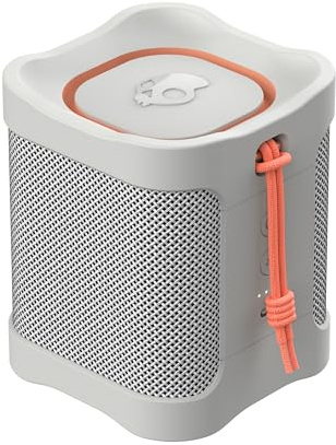 Skullcandy Terrain Mini Cassa Wireless Bluetooth Portatile, Impermeabilità IPX7, 14 Ore di Autonomia, Stereo True Wireless con Cinghia Integrata per Viaggi e Uso all’Aperto - Bone/Orange