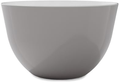 Trebonn Pile, stapelbare Schüssel Durchmesser 28 cm x H 17 cm Große Schüssel mit glänzender Oberfläche, perfekt als Salatschüssel oder Terrine (Grau)