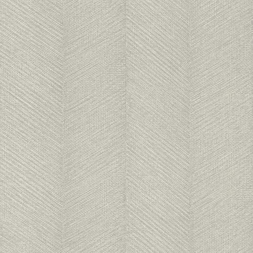 Rasch Tapet 720358 – ljusgrå fibertapet med fiskbensmönster – ljusgrå silver metallic