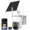 Telecamera Wi-Fi Esterno con Pannello Solare Senza Fili Videocamera Sorveglianza Batteria Energia Kit Videosorveglianza, Allarme Con Rilevamento PIR 2K Visione Notturna a Colori 360°PTZ+64GB SD Scheda