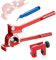 Piegatubi,Piega Tubi Manuale 3-in-1,pinza piegatrice per tubi da 6-8 -10 mm, strumento di piegatura per tubi, 0 – 180 gradi, con mini tagliatubi e set di utensili per sbavatura