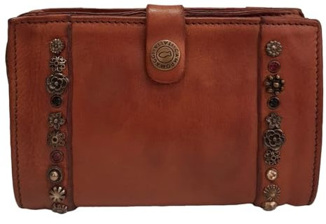 Campomaggi Mittlere Geldbörse, schön bei Nacht, Cognac C1502, Taglia Unica