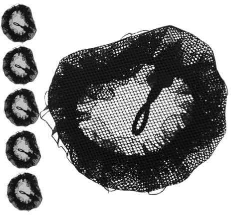 FOMIYES 6 Stücke Schwarz Mesh Haarnetz für Dutt Leistung Haarnetze für Frauen Ballett Dutt Haar Abdeckung