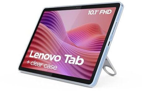 Lenovo Tab – Tablet 10.1 WUXGA (MediaTek Helio G85, 4GB RAM, 64 GB, 60 Hz, 2 Altavoces, Wi-Fi 5, Bluetooth 5.3, Android 14) Azul Polar – Incluye Case Transparente