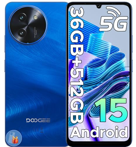 DOOGEE Smartphone 5G Note 59 Pro+ Android 15, 512GB ROM+36(12+24) GB RAM Telefono Cellulare, 6250mAh 6.75 HD+ 120Hz Schermo Telefoni 50MP+8MP, Cellulari Face Unlock/Fingerprint/NFC/