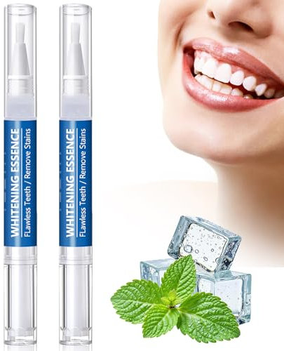 2 Stück Zahnaufhellung Stift, Teeth Whitening Serum, Bleaching Zähne Stift, Zähne Aufhellen Effektiv Flecken Entfernen, Schnelles Bleaching Teeth Anwendungen, Dunkelblau