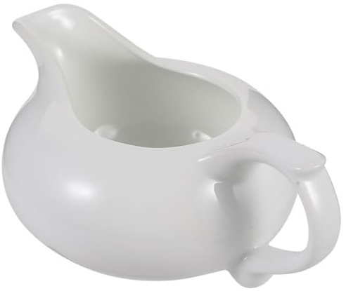 OUNONA Gravy Boat Ceramic Sauce Cups 4.72X3.34X1.77In Gravy Container with Handle for Serving Creamer Sauce Cups and Dipping at Home and Restaurant