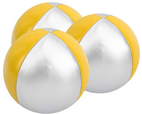 Fafeicy Palla Jonglier, Gourmet di Giocoleria di Alta qualità, 3 Pezzi per Bambini Lacrime tra Prestazioni di Tradizione Resistenti (Giallo/Argento)