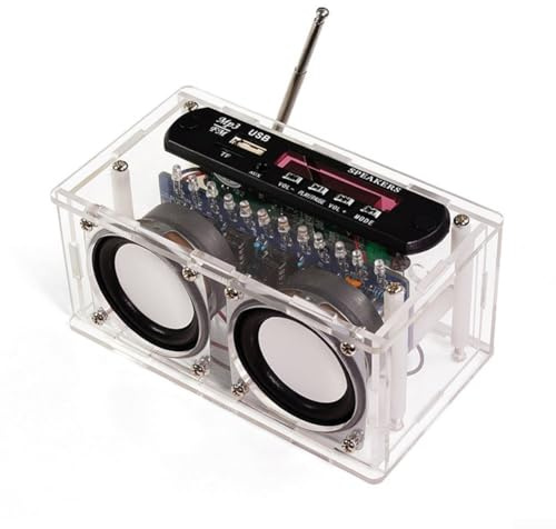 Feeshoppher FM-radiosatser FM-radio, gör-det-själv, elektronisk högtalarsats med Bluetooth-ooth gör-det-själv FM-radior, elektronisk högtalare, lödning, övningskit med LED-indikator, fjärrkontroll för