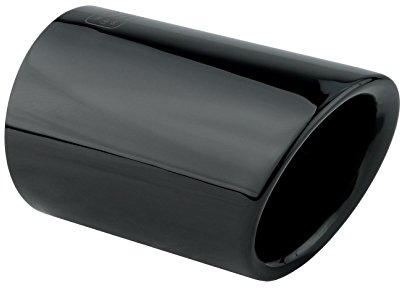 L&P A293 1 Auspuffblende Endrohrblende Schwarz Chrom Edelstahl poliert kompatibel mit A1 8X A3 8P 8V Golf 6 VI 7 VII Polo 6R Beetle Sportsvan Plug&Play Endrohrblenden Auspuff Blende 65mm Endrohre