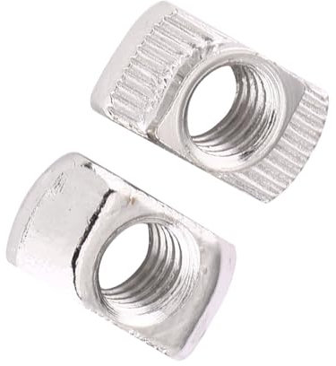 50pcs Écrous en T Winc Plaqué en Acier au Carbone Vis à Tête de Marteau pour Profil en Aluminium Menuiserie(EU40-M5*19.5*8)