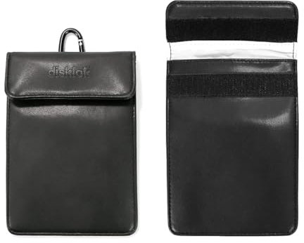 Disklok RFID Car Key Pouch - Anti Theft Faraday Bag | Secure Signal Blocker Case For Keyless Cars, Credit Cards, Entry FOBs | Vehicle Security Accessories (Large)