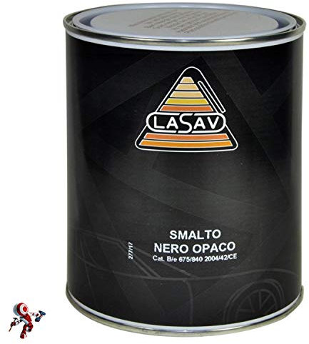 MASTERBRICO Smalto Nitrosintetico Nero Opaco 750 ml – Asciugatura Rapida con Alta Copertura e Finitura Satinata, Ideale per Metallo, Legno, Interni Esterni, Smalto per Carpenteria e Mobili Industriali