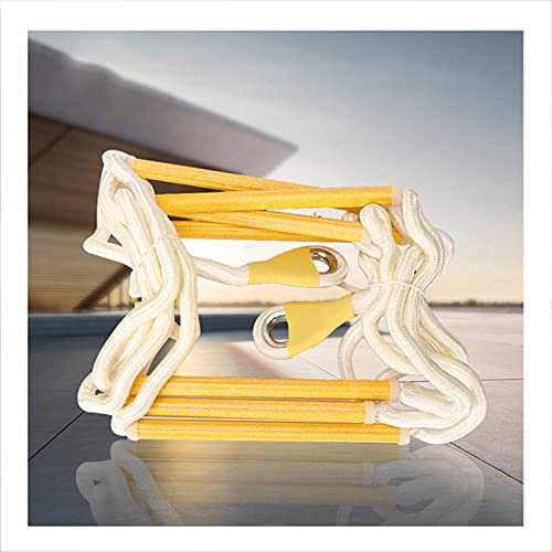 ZXCVBAS Safety Rope Ladder,Escape Ladders,Emergency Ladders,Fire Ladders,Rope Ladder Fireproof Rescue Ladder, Fire Escape Ladder for Emergencies Heavy Multifunctional Ladder,4m/13.12ft
